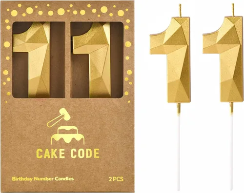 Miniatura 29 de Velas de 7 cm de Oro Cristal Número 17 para Pastel de Cumpleaños, Velas de Oro y Número para Celebración de Fiesta