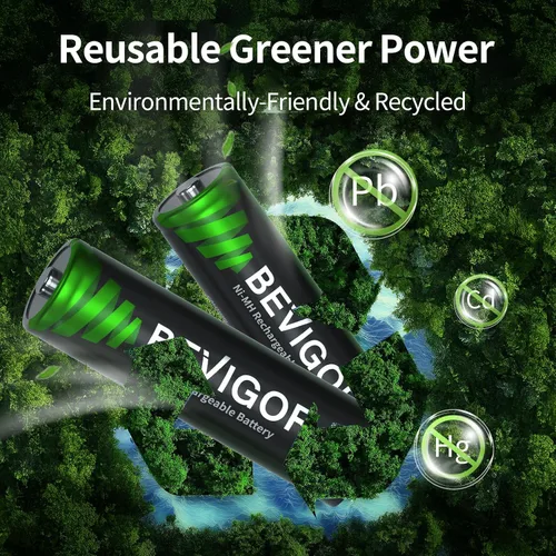 Miniatura 6 de BEVIGOR Paquete de 8 Baterías Recargables AA 1500 Ciclos, 2800 mAh de Alta Capacidad 1.2V NiMH Recargables Baterías AA de Baja Autodescarga Doble A