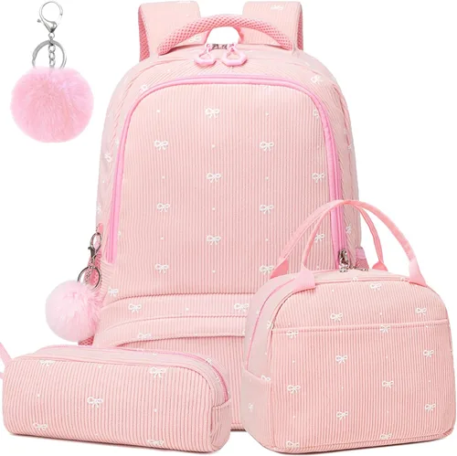 Juego de mochila para niñas con diseño de unicornio, mochila escolar para niños, mochila para libros para niñas, set 3 en 1, regreso a clases
