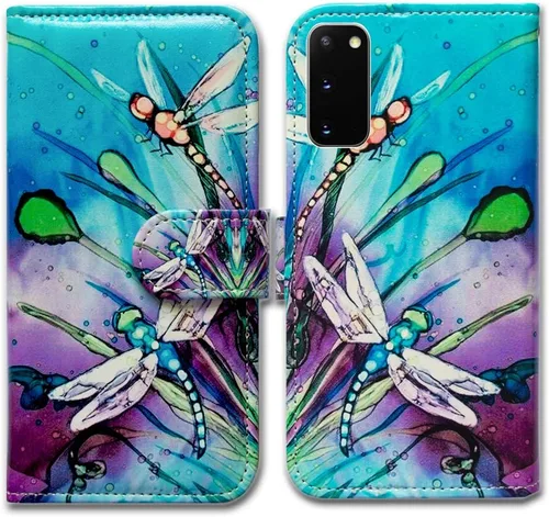 Miniatura 21 de Bcov Funda para Galaxy S20 5G, diseño de pájaro negro y verde con tapa para Samsung Galaxy S20 5G