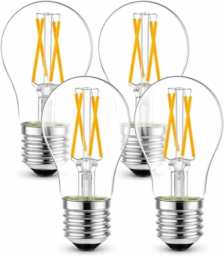 Miniatura 16 de Bombillas LED G16.5, regulables, 4 W (equivalente a 40 W), blanco cálido 2700 K, 400 lúmenes, base media E26, estilo de filamento vintage, sin