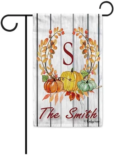 Miniatura 27 de Welcome Style Initial Garden Flag Snowflake Decor Customized Your Last Name 12.5X18 Inch Print Double Sided