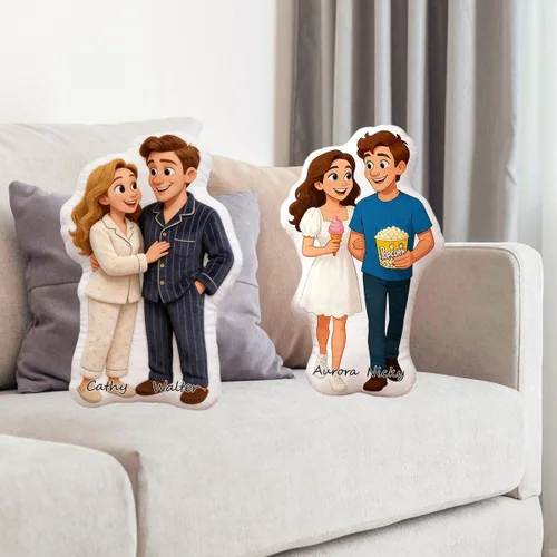 Miniatura 11 de Pofily Almohada personalizada de muñecas de dibujos animados, almohada personalizada que se parece a ti, almohadas Mini Me con cara y nombre para B01