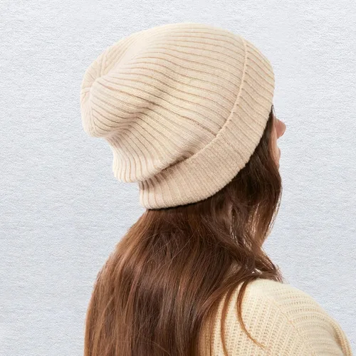 Miniatura 7 de FUQILA Gorro de punto 100% lana merina, unisex, cálido, suave, transpirable y acogedor, elástico