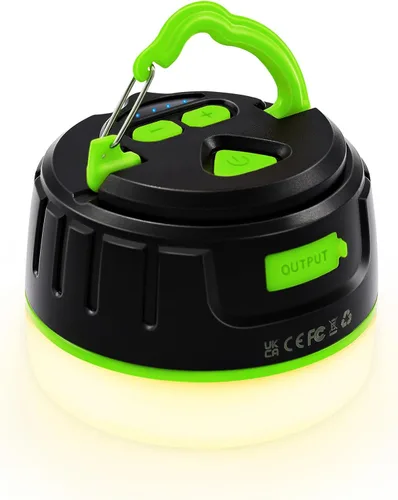 Miniatura 10 de Yonktoo Linterna de camping recargable, 300 horas de funcionamiento, 6400 mAh, IPX5 impermeable para tienda de campaña para camping, senderismo