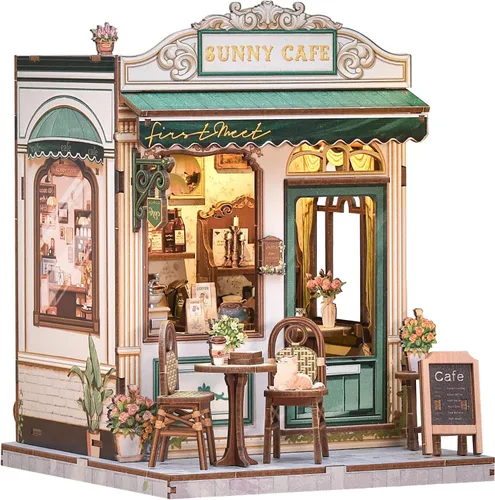 Miniatura 12 de Kit de Rincón de Libros, Kits de Casa en Miniatura DIY para Adultos y Adolescentes, Casa de Muñecas Pequeña Booknook Casa de Jardín Estantería