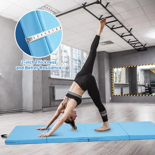 Miniatura 5 de ZENOVA Colchoneta de gimnasia 6'x3'x2''/4'x8'x2'' Colchoneta de ejercicio Colchoneta de gimnasio para aeróbicos en casa Entrenamiento Colchoneta 3
