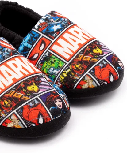 Miniatura 7 de Marvel Avengers - Pantuflas para niños y niños, zapatos de casa de cómics, Negro