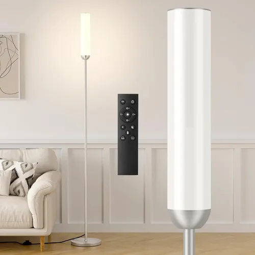 Miniatura 18 de Ambimall Lámpara de pie LED con control remoto, lámpara de pie de 65" con ajuste continuo de colores 3000K-6500K y brillo 30-100%, interruptor