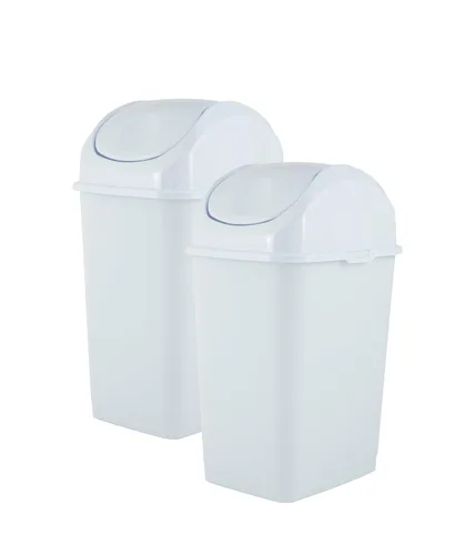 Miniatura 11 de Superio Mini tacho de basura de escritorio con tapa superior giratoria, contenedor de basura portátil de plástico para encimera, escritorio