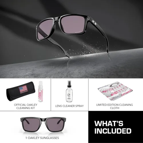 Miniatura 3 de Oakley HOLBROOK XL OO9417 Square Shape Sunglasses With Official Eyewear Kit Marco Negro Mate Lente Gris Prizm