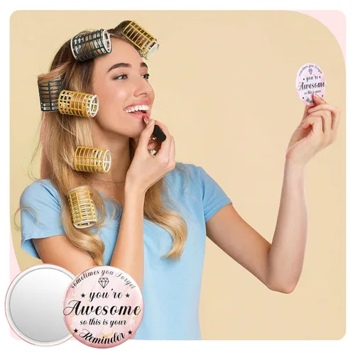 Miniatura 5 de Tradder 120 piezas de espejo compacto a granel para mujeres, regalo de belleza rosa, día de la madre, regalos inspiradores de agradecimiento