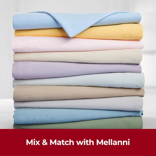 Miniatura 7 de Mellanni Sábana plana tamaño California King – Ropa de cama de la Colección Icónica – Lujo de hotel, extra suave, refrescante, resistente a las 1455