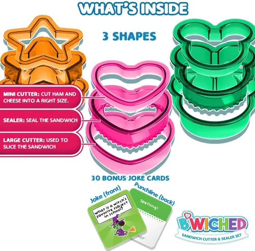 Miniatura 3 de Cortador y sellador de sándwich, para hacer sándwiches sin corteza, ideal para fiambrera y caja de Bento, almuerzo para niños y niñas, cortadores