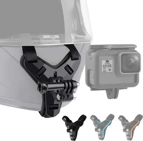 Soporte de correa de barbilla para casco de motocicleta compatible con GoPro Hero 13, 12, 11, 10, 9, 8, 7, (2018), 6, Hero Black, DJI Osmo Action 5