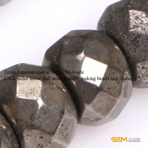 Miniatura 4 de GEM-Inside Roundell - Cuentas espaciadoras sueltas de cristal natural facetado para soporte, collar, aretes, hacer adultos de 15 pulgadas