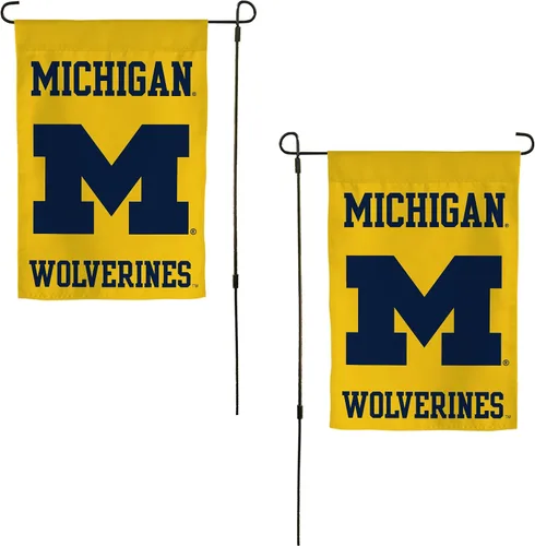 Miniatura 10 de Desert Cactus Bandera de jardín de la Universidad de Michigan UM – 19 x 12 pulgadas, bandera de Michigan Wolverines, para exhibición al aire libre
