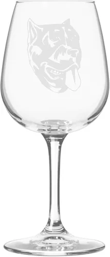 Miniatura 383 de Copa de vino de 12.75 onzas con diseño de perro grabado