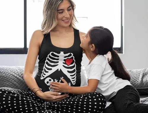 Miniatura 3 de Disfraces de maternidad para Halloween disfraz de esqueleto de bebé para mamá