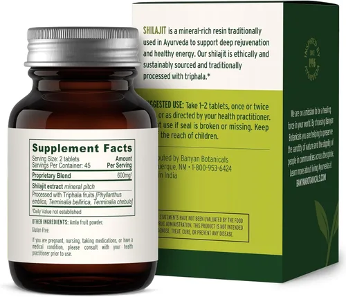 Miniatura 2 de Banyan Botanicals Shilajit orgánico – Suplemento mineral puro del Himalaya – Fuente natural de ácido fúlvico y oligominerales para energía