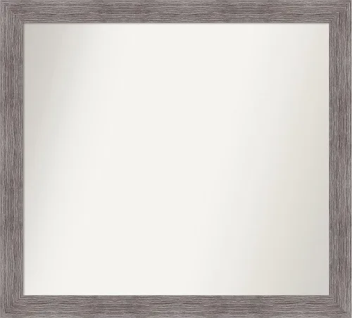 Miniatura 250 de Amanti Art Espejo de baño gris para sobre el fregadero, 31 x 48 pulgadas, espejo de tocador rectangular estrecho de color gris, marco de madera