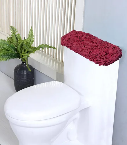 Miniatura 38 de Home Weavers Bell Flower Collection - Tapetes de baño copetudos 100 % algodón, extrasuaves y absorbentes, antideslizantes, lavables a máquina, lino