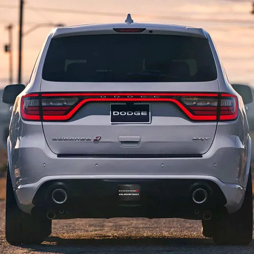 Miniatura 3 de iPick Image Placa de aspecto de fibra de carbono con gráfico UV para Dodge Durango en plástico ABS de 2 pulgadas, con licencia