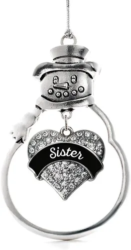 Miniatura 89 de Colgante de plata con diseño de Detroit con forma de corazón y muñeco de nieve con circonitas cúbicas