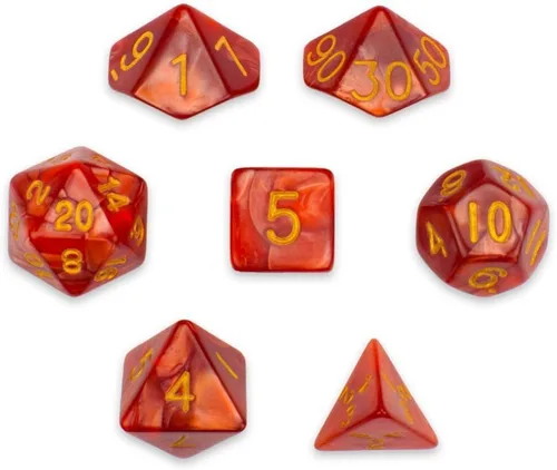Miniatura 8 de Wiz Dice Serie II - Juego de dados poliédricos para juegos de rol de mesa de aventura con una bolsa de dados - Juego de dados DND, adecuado