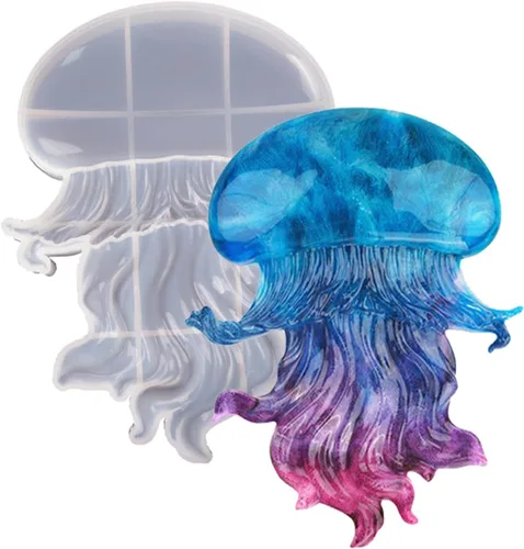Miniatura 10 de Molde de resina de pulpo, Gasusen 3D de animales marinos grandes, pulpo, moldes de silicona para fundición de resina epoxi, adornos colgantes