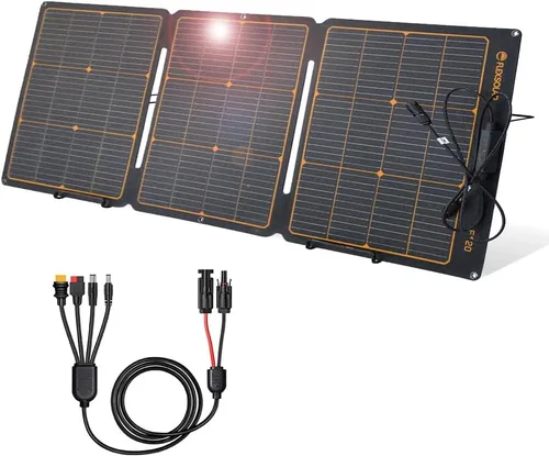FlexSolar 120W Paneles solares ETFE portátiles para generadores de estación de energía, celda solar plegable de 20.9V, cargadores monocristalinos