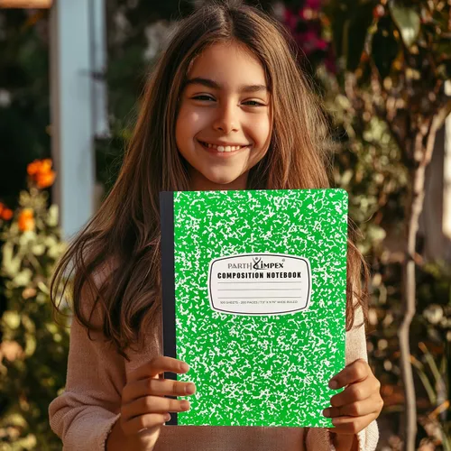 Miniatura 7 de PARTH iMPEX Paquete de 12 cuadernos de composición a granel con rayas anchas, 200 páginas (100 hojas), 9-3/4 x 7-1/2, cuadernos de tapa dura