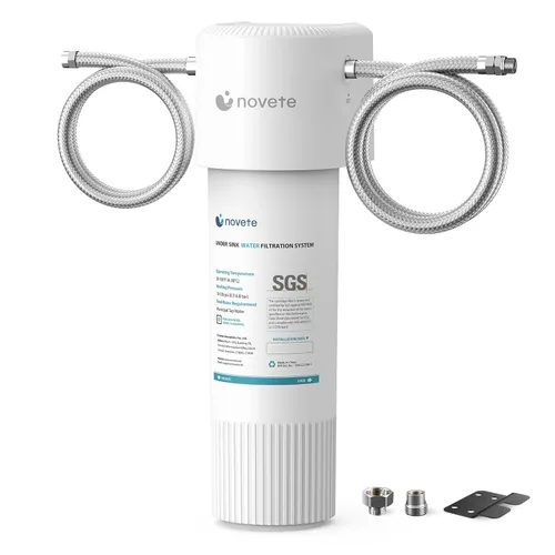 Miniatura 10 de NOVETE Filtro de agua para debajo del fregadero, mejorado de 30 K galones, certificado NSF/ANSI 42 y 372, reduce el 99.5% de cloro, plomo, Negro