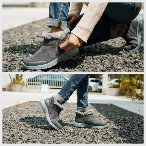 Miniatura 4 de TIOSEBON Botas de invierno con forro de piel para mujer, antideslizantes, resistentes