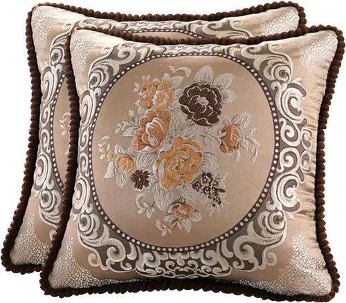 Miniatura 14 de SZHELEJIAM Juego de 2 fundas de almohada con volantes de 12 x 20 pulgadas, fundas de cojín decorativas de felpilla suave jacquard para sofá