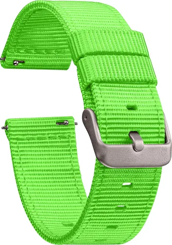 Miniatura 15 de GadgetWraps Correa de reloj de nailon con pasadores de liberación rápida compatible con Gizmo Watch, Samsung, verde esmeralda guijarro, 0.787 in