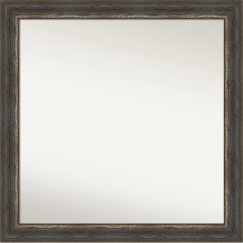 Miniatura 92 de Amanti Art Espejo de baño marrón para sobre el fregadero, 25 x 25 pulgadas, hecho a medida, espejo de tocador cuadrado marrón medio, marco de madera