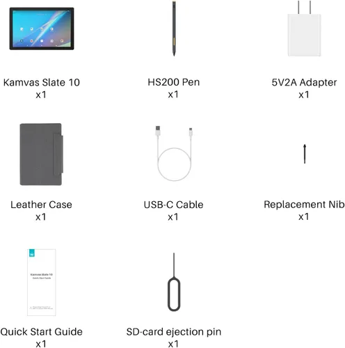 Miniatura 9 de HUION Kamvas Slate 10 - Tableta de dibujo independiente, no necesita computadora, con pantalla completamente laminada, tableta de arte digital