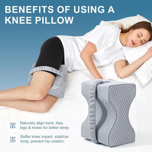 Miniatura 6 de UJPFEO Almohada de rodilla para personas que duermen de lado, almohada refrescante de piernas para ciática, rodillas, espalda, articulaciones entre