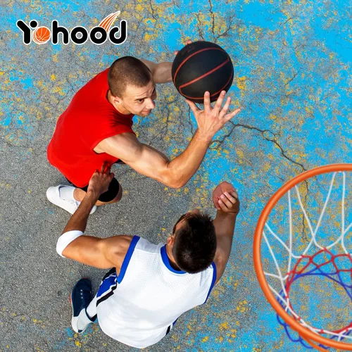 Miniatura 9 de Yohood Aro de baloncesto para exteriores ajustable de 10 pies, sistema de portería de baloncesto portátil para niños, jóvenes y adultos en patio
