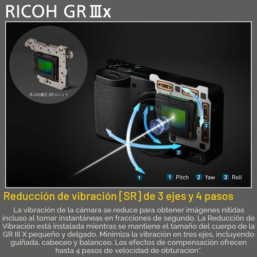 Miniatura 8 de Ricoh GR IIIx, Negro, Cámara digital compacta con sensor CMOS de tamaño APS-C de 24MP, lente GR de 40mmF2.8 (en formato de 35mm)