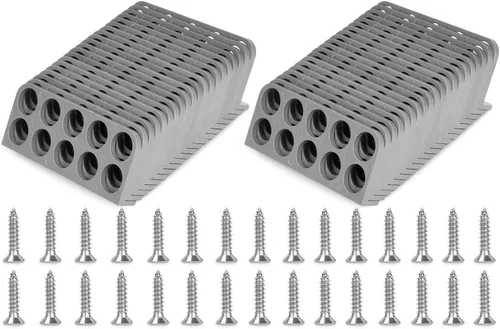 Miniatura 10 de Paquete de 10 soportes de cable para persecución de cables, soporte de cable para gestión organizada de cables eléctricos NMB, dispensador de cables