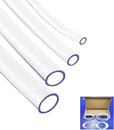 Surtido de Tubos Transparentes, 2mm 3mm 4mm 5mm ID, 12 Metros de Longitud en Total, 1mm de Grosor, Juego de Mangueras de Plástico Flexible para