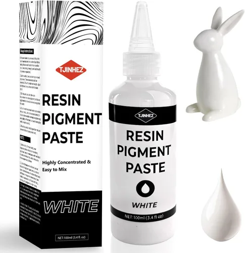 Pasta de pigmento blanco para resina epoxi, 7 onzas, ultra altamente concentrada y fácil de mezclar, 3.4 onzas líquidas, pasta de tinte de resina