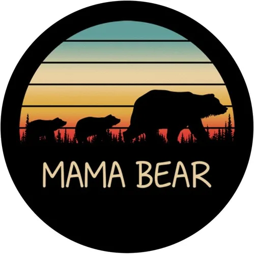 Miniatura 3 de Oso de mamá con 2 cubs Pop Socket Vintage Retro Día de la Madre – PopSockets Grip y soporte para teléfonos y tabletas
