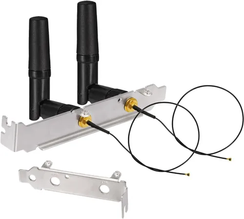 Miniatura 9 de Eightwood Antena WiFi pequeña de doble banda 2.4 GHz 5 GHz RP-SMA antena 2 unids para PC computadora de escritorio tarjeta PCIe Router WiFi cámara