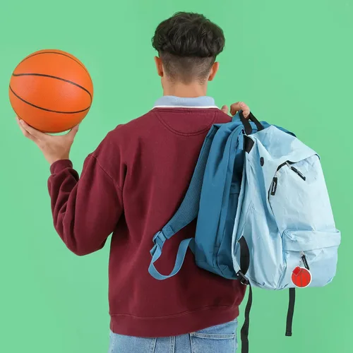 Miniatura 6 de 12 juegos de llaveros acrílicos de baloncesto en blanco, kit de bricolaje con tema de baloncesto a granel de 1.6 x 0.8 pulgadas, llavero acrílico