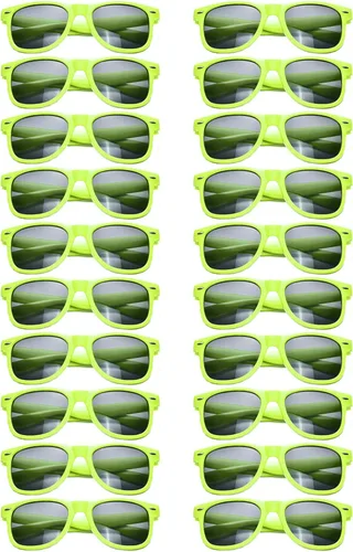 Miniatura 27 de 20 pares de lentes de sol a granel para adultos, retro de los años 70 y 90, gafas baratas para suministros de fiesta (negro)