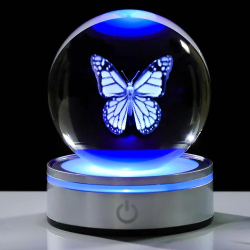 Miniatura 11 de Movdyka Bola de cristal 3D de colibrí, regalos para mujeres y hombres, adorno de colibrí de vidrio, figura de animales, decoración del hogar