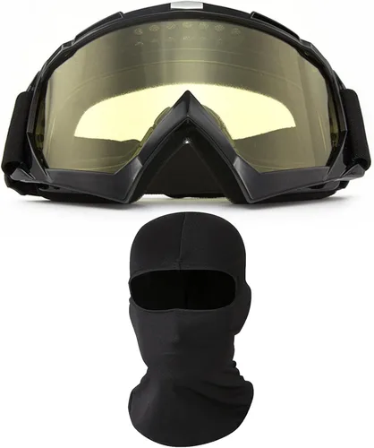 Miniatura 28 de Gafas de motocicleta con máscara facial, resistentes al viento, gafas de esquí de carreras de motocross, gafas protectoras de seguridad